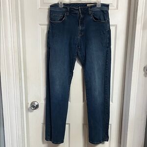 Orvis Men's Dark Blue Straight Jeans